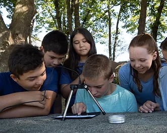 Students Studying Microplastic Pollution with Marine Technology