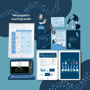 Illustrated examples of what's included in the microplastics toolkit.