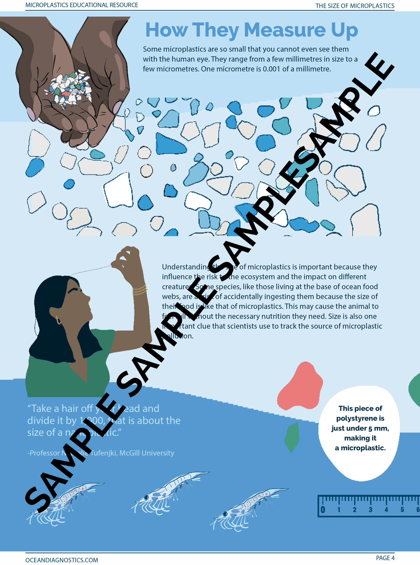 Sample from the illustrated Microplastics Learning Guide